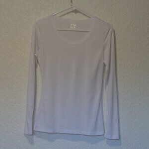 Womens 32 Degree White Base Layer Long Shirt Size M
